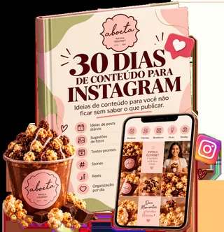 Capa do Bônus 03: 30 dias de posts para Instagram